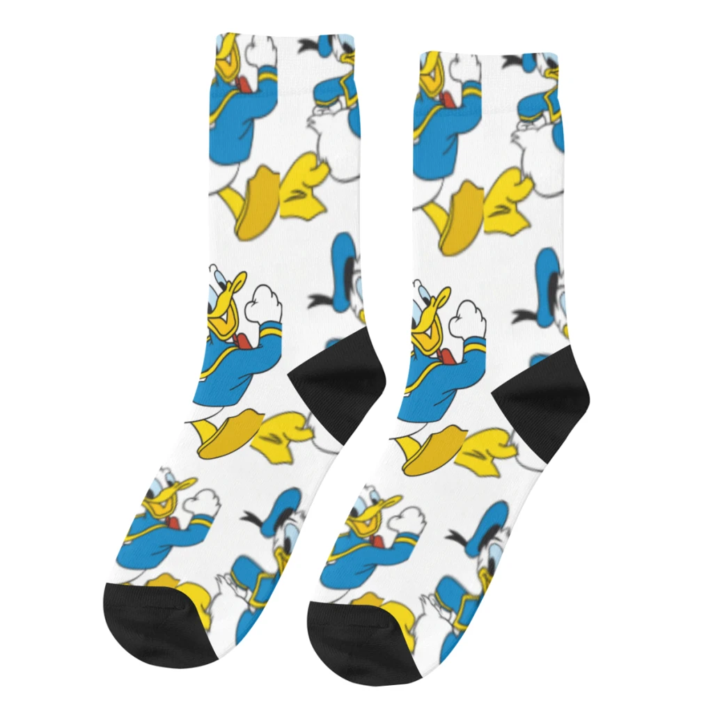 

Носки мужские Смешные в стиле Харадзюку, милые винтажные с мультипликационным принтом «Дональд Дак», в стиле «хип-хоп», сумасшедшие Подароч...