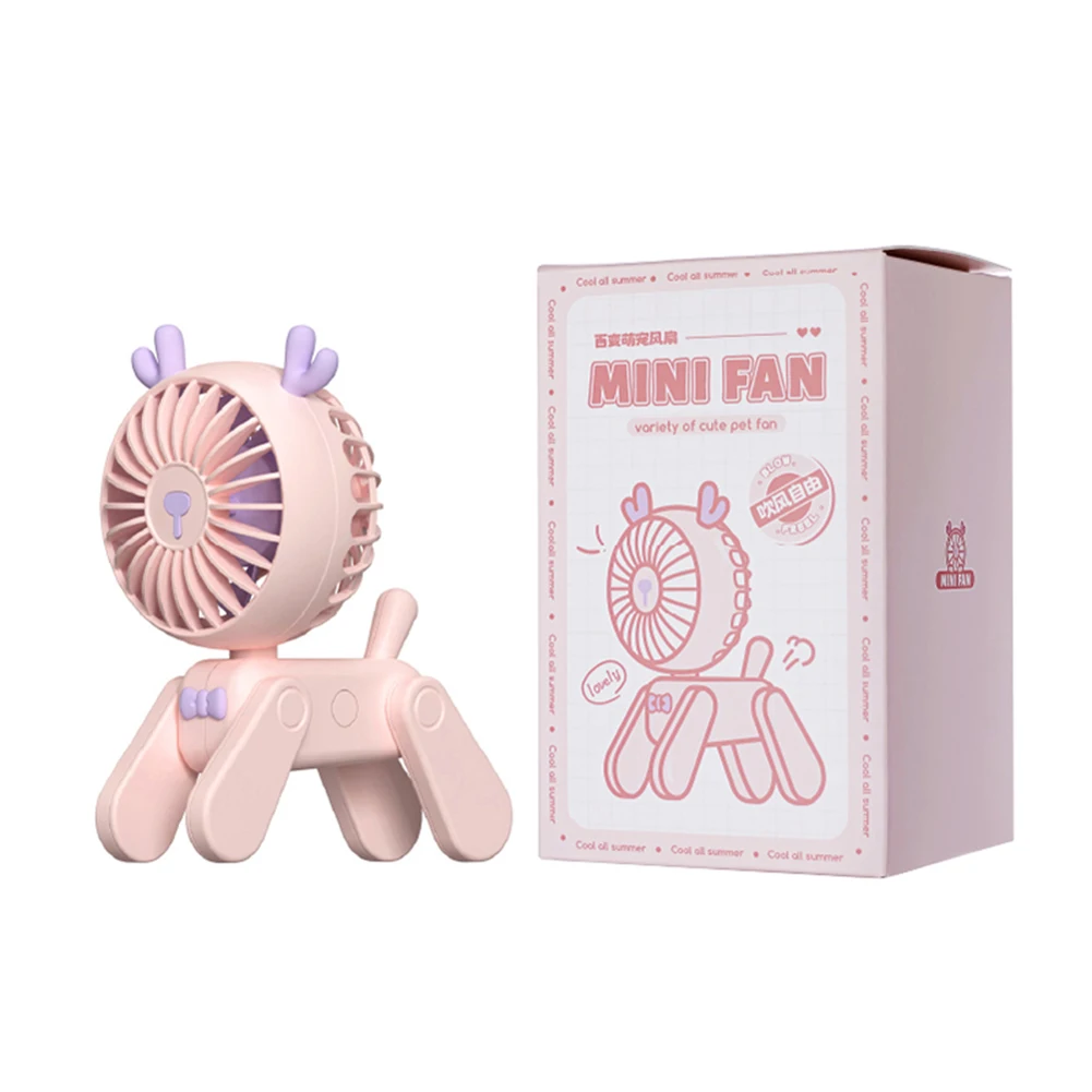 

High Quality Fan Desk Fan 500mAh 5V Cute Pet Decoration Deer For Many Occasions Portable Rechargeable Rotating