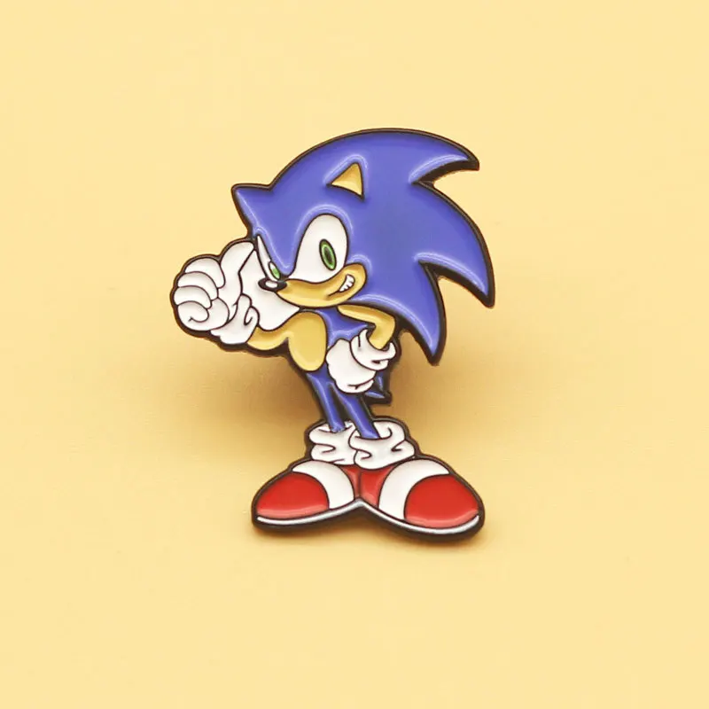 

Cartoon Brooch Sonic The Hedgehog Amy Rose Cute Creative Anime Metal Enamel Badge Couple Clothes Backpack Decoration Pin Buckle