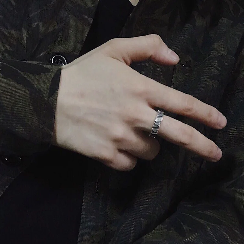 

Men's Adjustable Finger Ring Irregular Geometric Fringe Party Rings Male Women's Couple Rings Fashion Jewelry Accessories