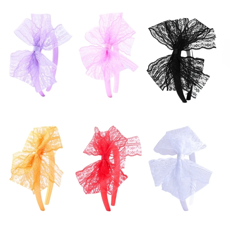 

Кружевной бант, широкие ленты для волос, реквизит для фотосессии на день рождения для девочек и дам