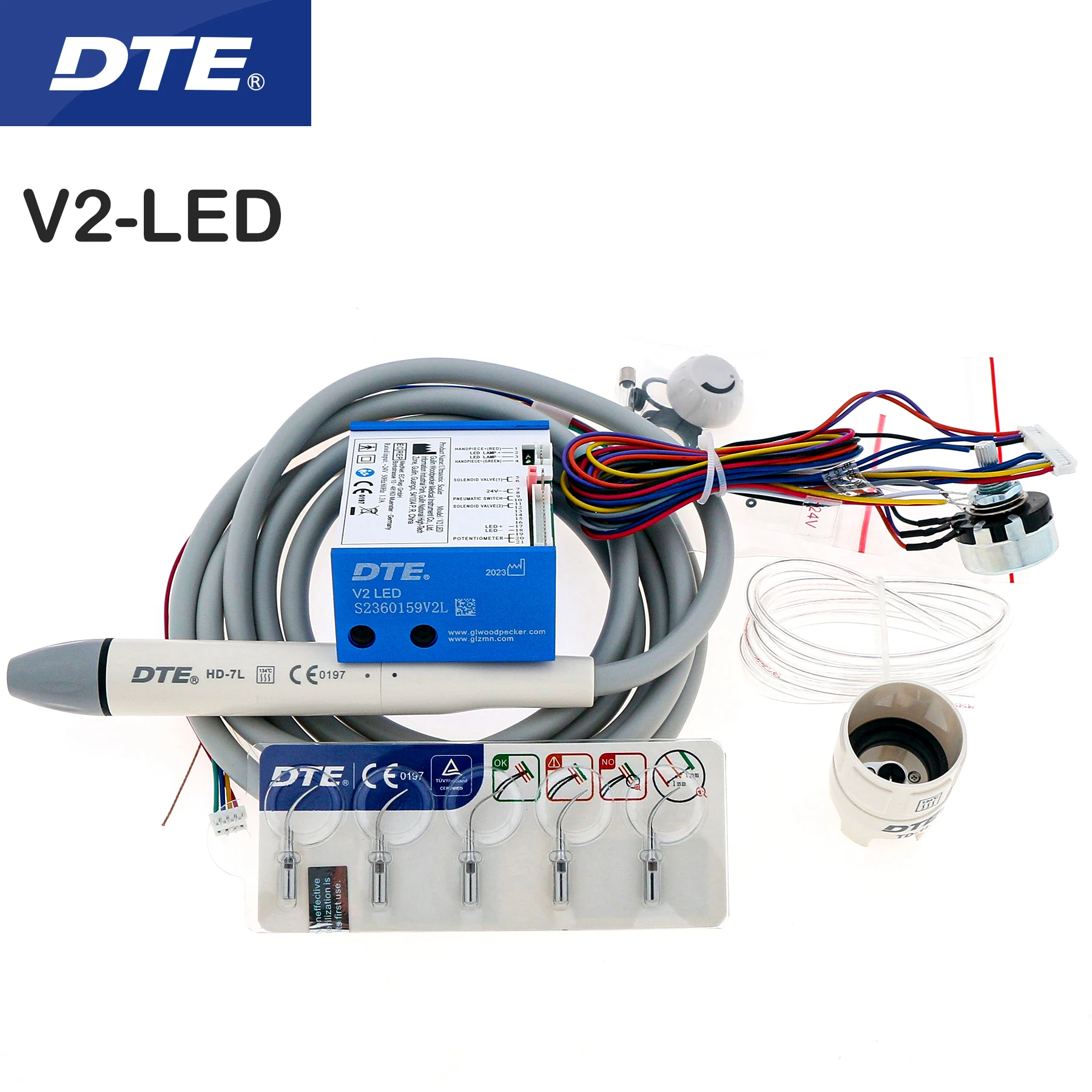 

Woodpecker Dental стоматологический ультразвуковой пьезоэлектрический скейлер DTE-V2 стандартный наконечник, подходит для Satelec Acteon NSK