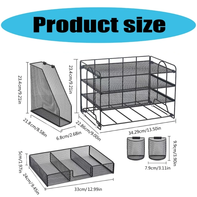 Многофункциональные настольные органайзеры Y1UB 4-х ярусный лоток для папок с