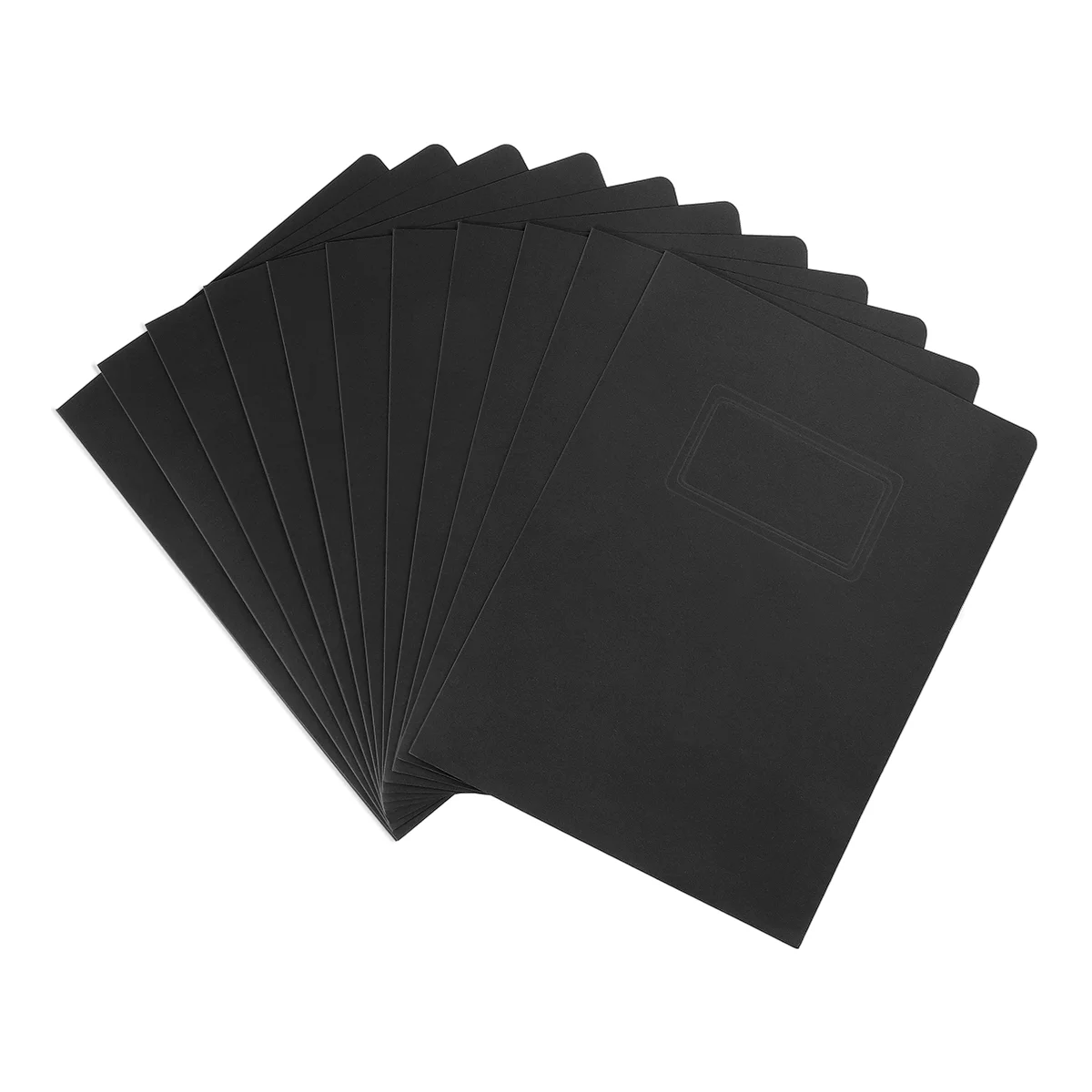 

12PCS File Folders Presentation Folder Glossy Folders File Holder for Students Black Folders With Pockets