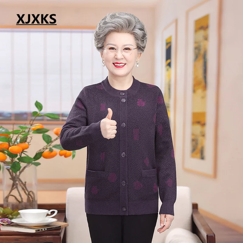 

XJXKS Velvet Thickened Casacos De Inverno Feminino 2022 Middle-aged Elderly Mothers Wear Plus Size Jacket Women's Chaquetas