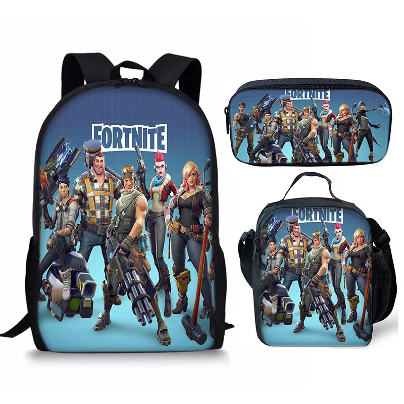 Рюкзак для школьников Fortnite 2026, милый пенал, сумка для обедов, школьная сумка для косплея, дорожные сумки для мальчиков и девочек, подарок (art.: 3920dade1e758) - 3920dade1e758