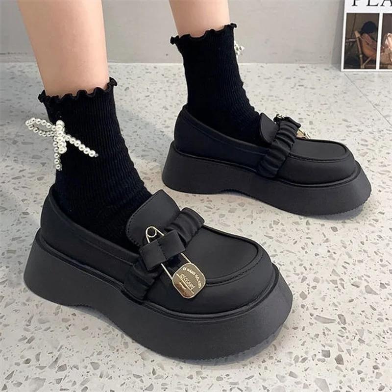 

Students' Japanese small leather shoes women's spring and summer 2022 new thick soled fashion thick soled retro single shoes