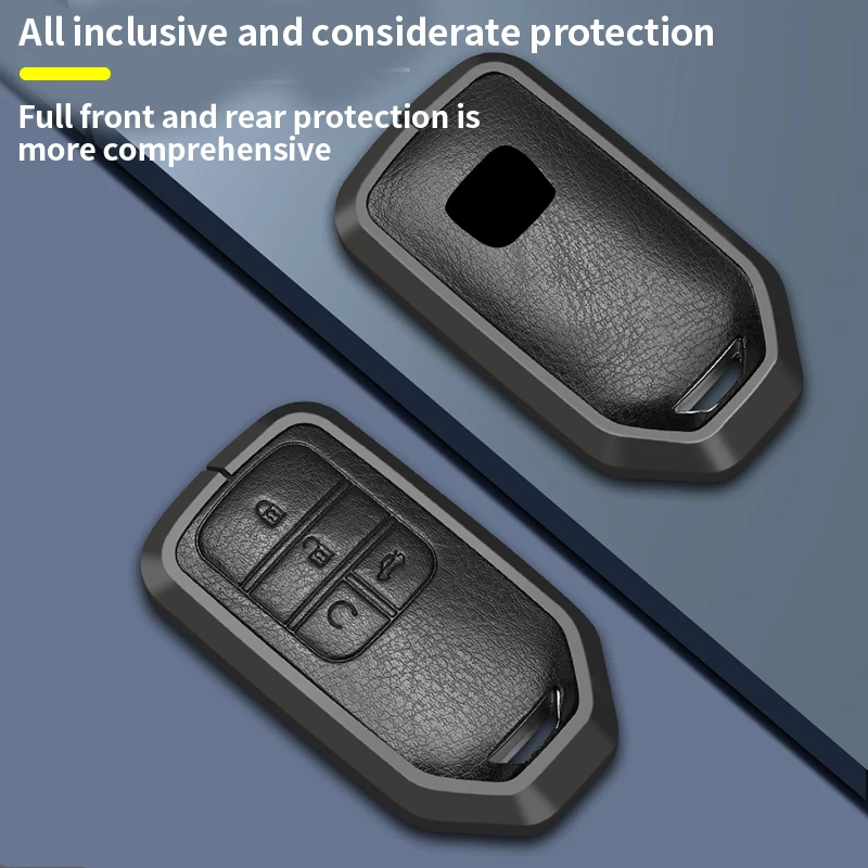 

Кожаный Автомобильный Брелок с дистанционным управлением из алюминиевого сплава для Honda CRV