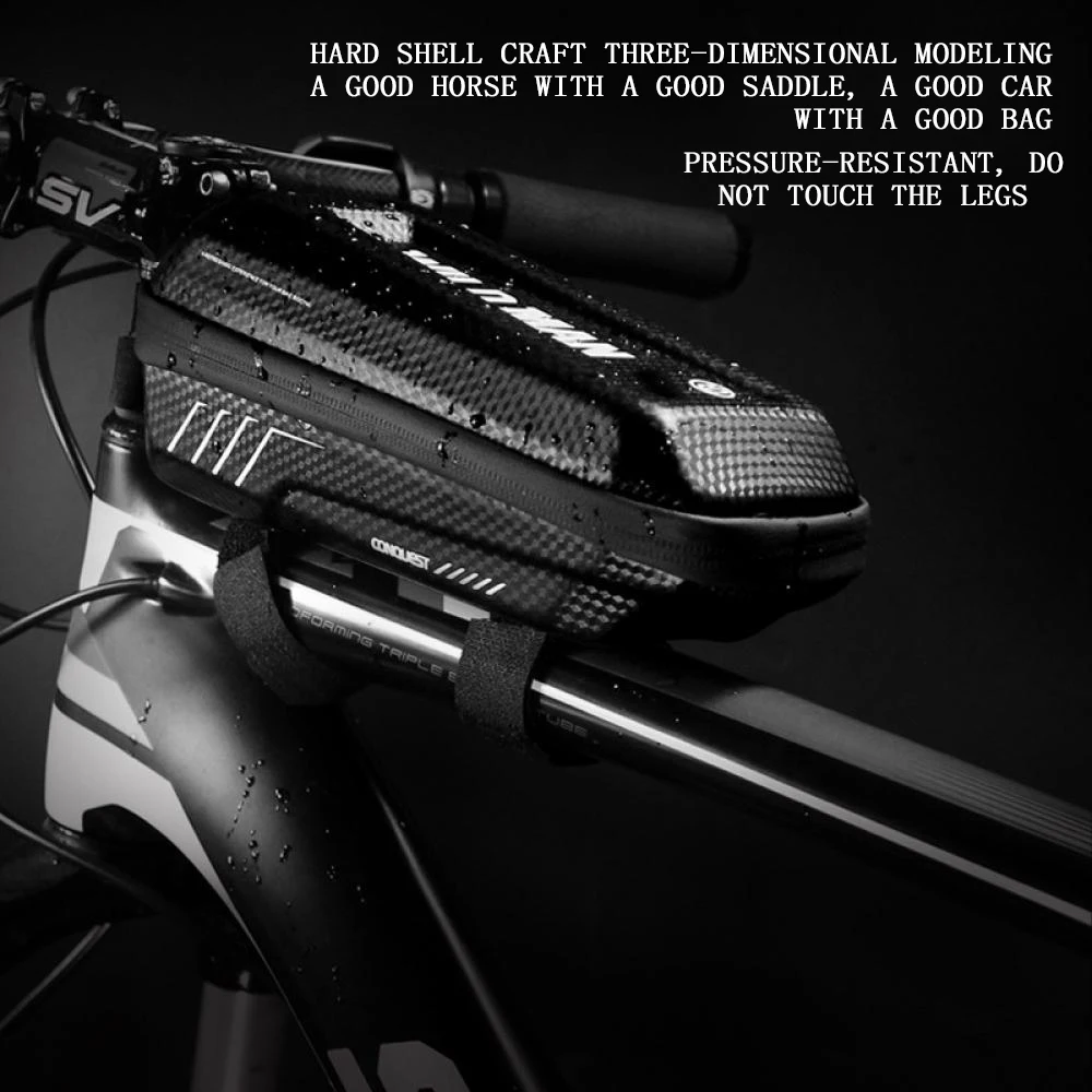 

Bicycle Bag Bike Basket Pannier Cycling Bicycle Frame Bag Waterproof Pu+Eva Front Frame Top Tube Handlebar Bag Bike Accessories