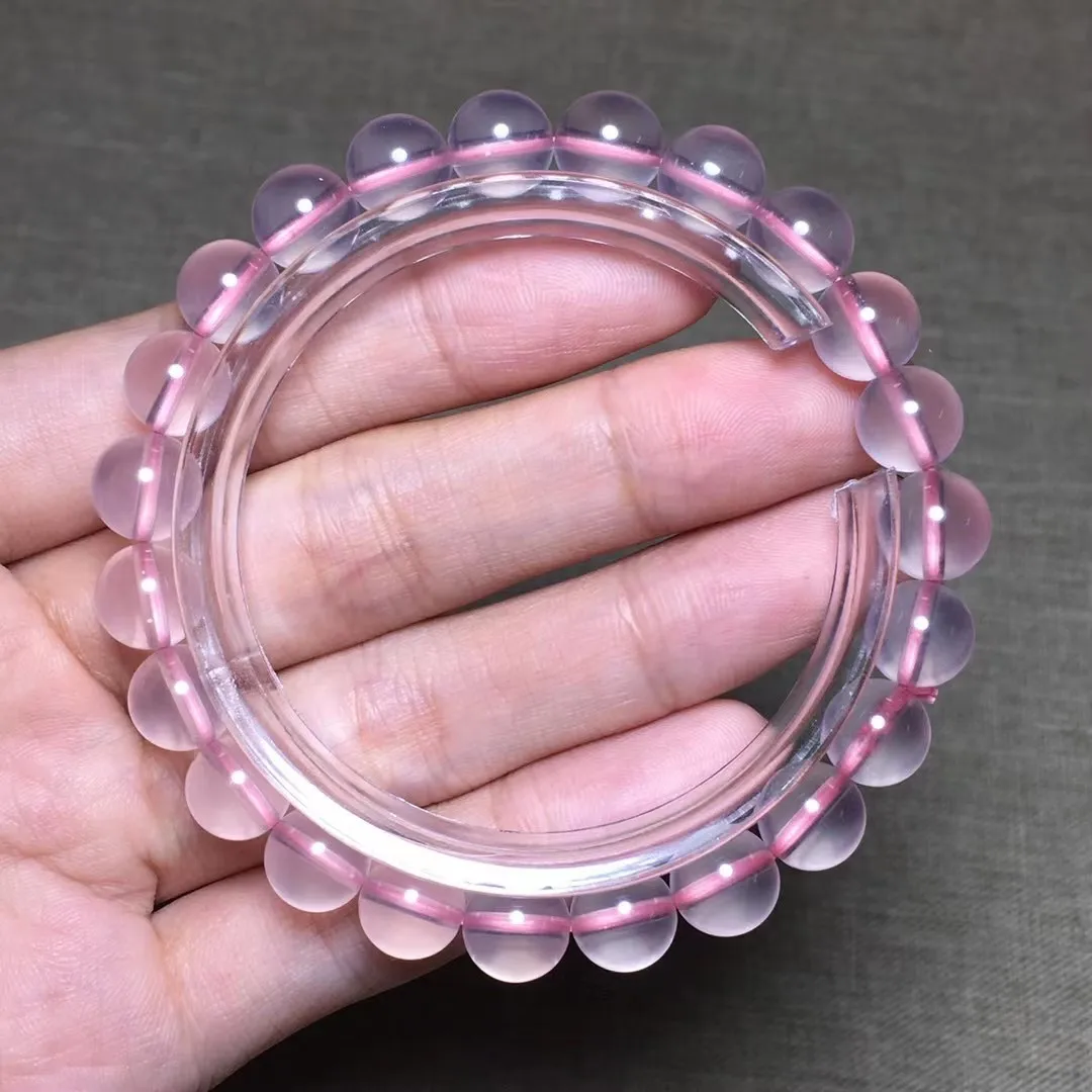 

Браслет из натурального розового кварца, 8 мм