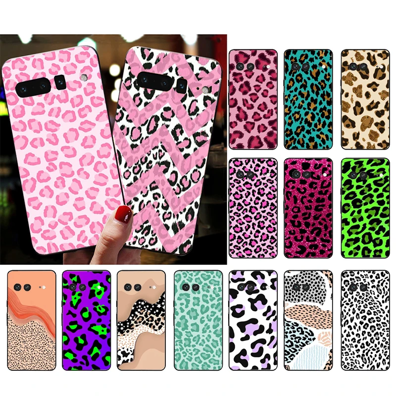 

Phone Case for Google Pixel 7 Pro 7 6A 6 Pro 5A 4A 3A Pixel 4 XL Pixel 5 6 4 3 XL 3A XL 2 XL Colorful Pink Leopard Print Case