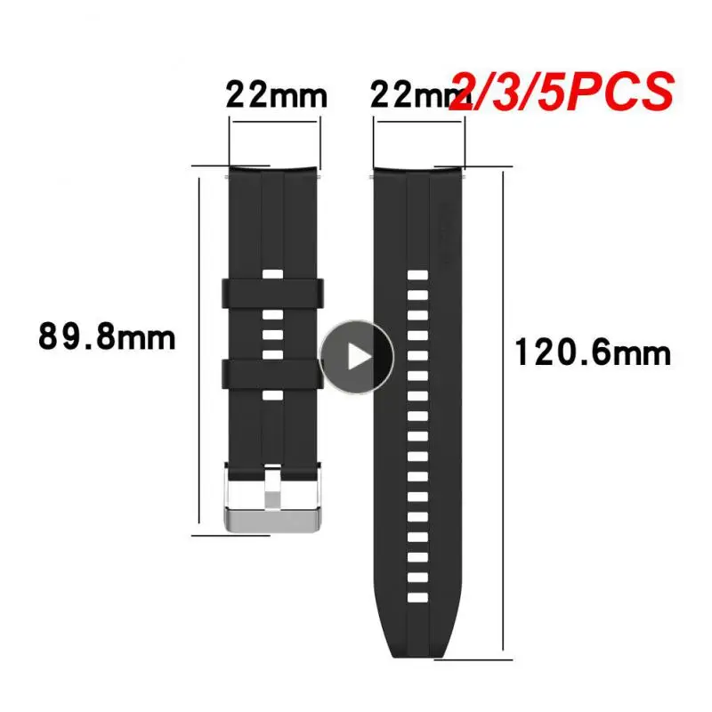 

2/3/5PCS Silicone Comfortable Smartwatch Band Replacement Wrist Belt Bracelet Waterproof Watchband New Sweatproof