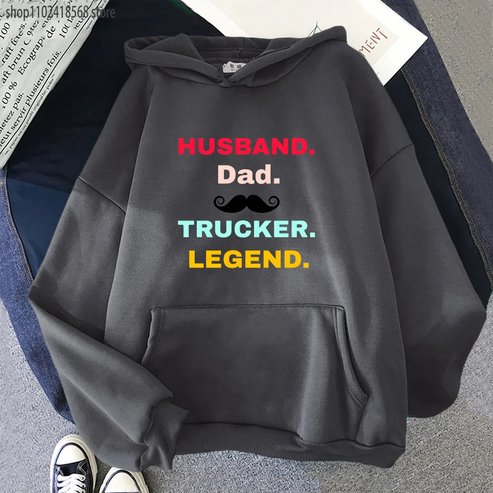 

Husband Dad Trucker Legend Hoodies Anime Sweatshirt Unisex Men Clothing Cartoon Graphic Streetwear Women Sudadera Y2k Clothes