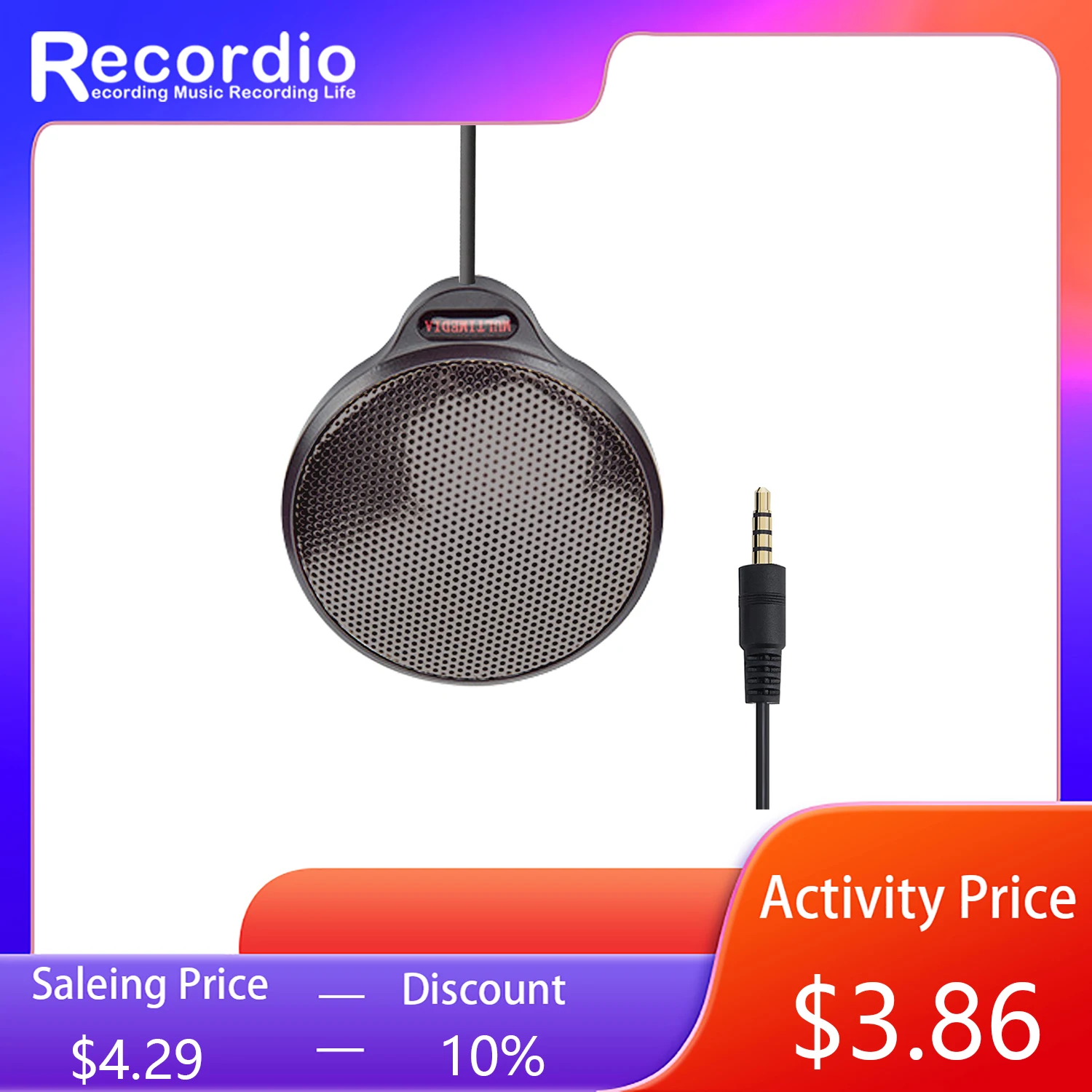 GAM-UM02 зеленый аудио высокой эффективности компьютерный микрофон настольный для