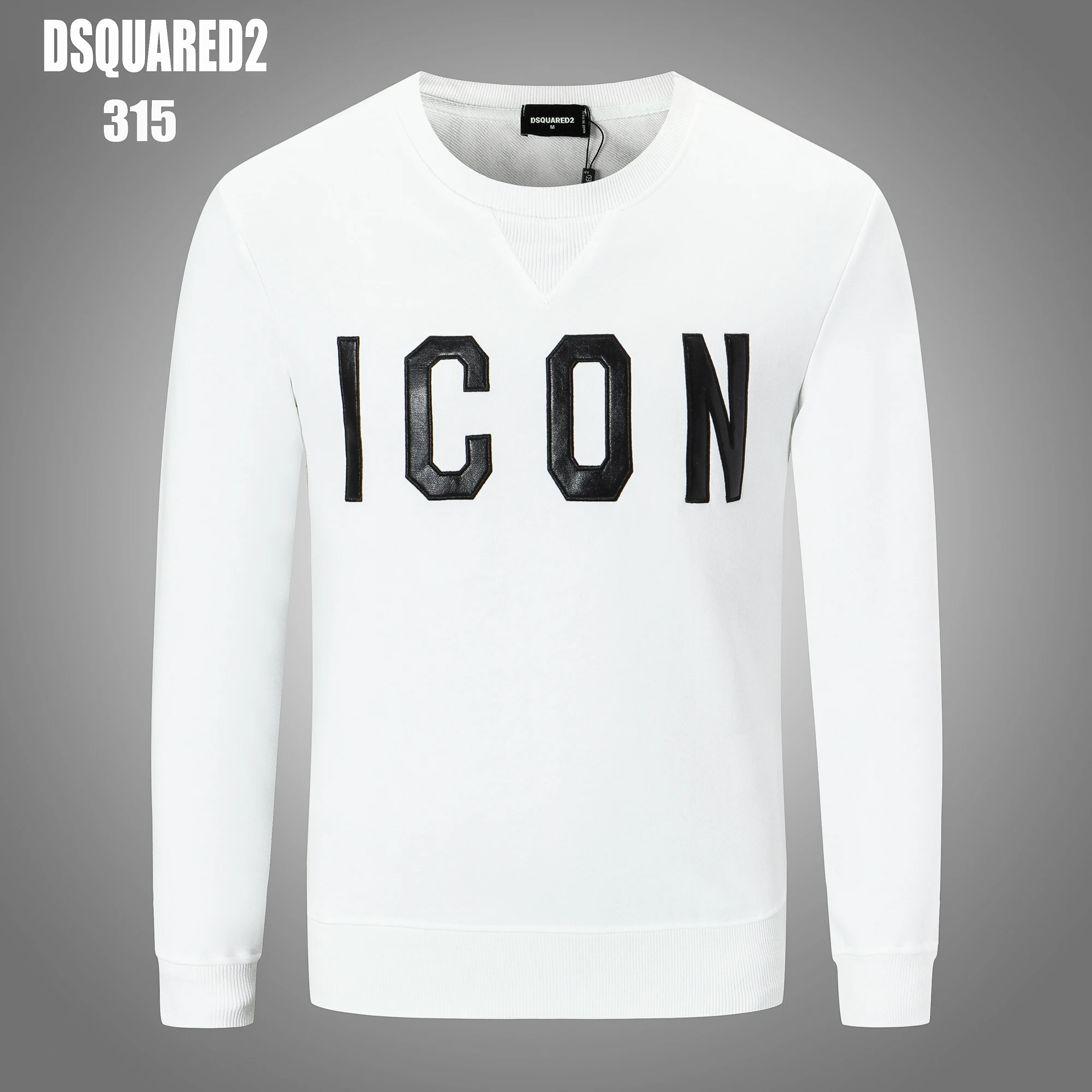 

ICON Embroidery Original Drawing Men Brand O-neck Hoodies Tracksuits Dsquared2 Hip Hop Mens Cotton Fleece Sweatshirts Clothes