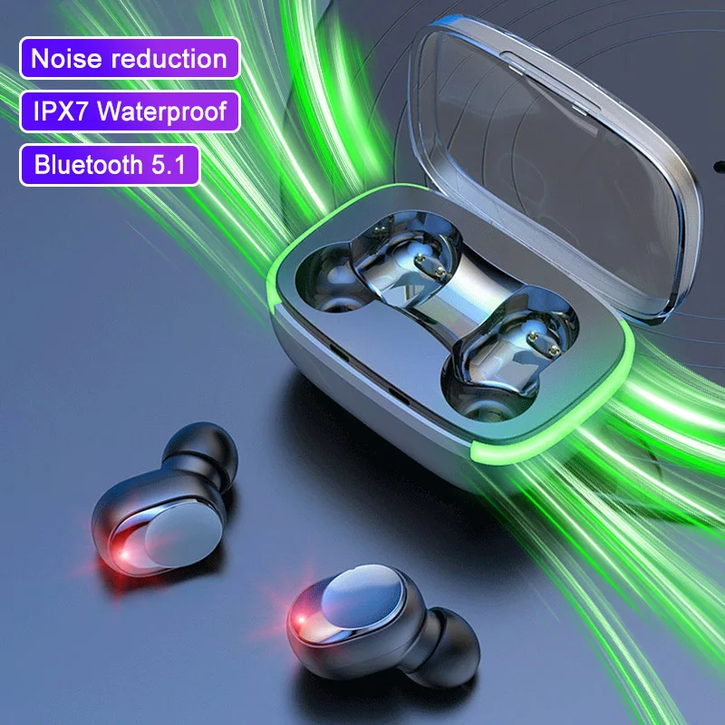 

New TWS Wireless Earphone Bluetooth Headphone Stereo Headset Bass Earbuds Touch Control Waterproof Noise Reduction for All Phone