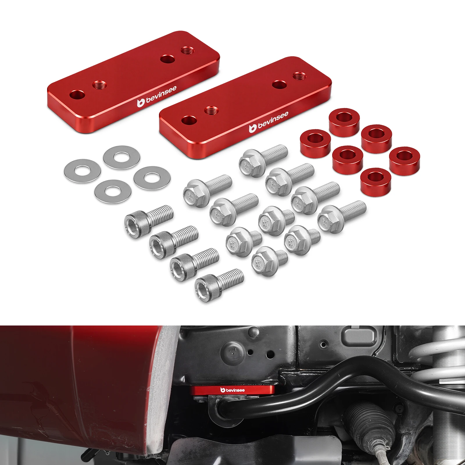 

Алюминиевые комплекты для перемещения передней стабилизации поперечной устойчивости BEVINSEE для Toyota FJ Cruiser 10-14, для Toyota 4Runner 10-24, замена на 48824-60190