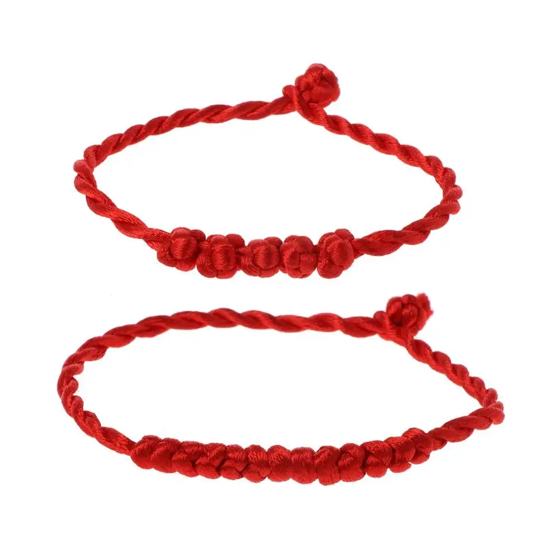 

Nice Red String Braided Bracelet Kabbalah Wristband Bracelet Against Eye Jewelry