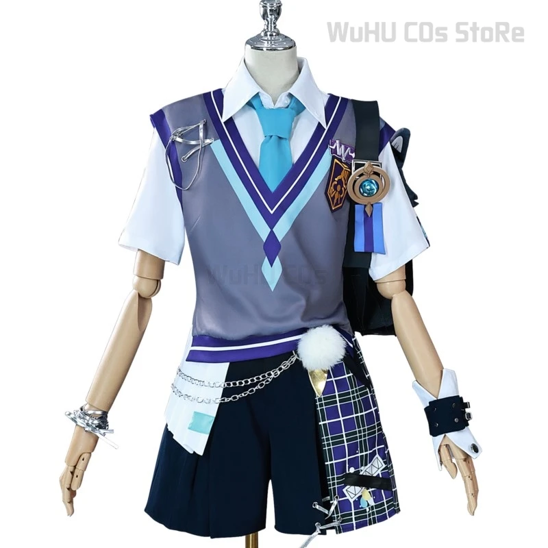 Женский и мужской костюм для косплея Wanderer сумка парика Genshin Impact × MEGA MGC кофейная