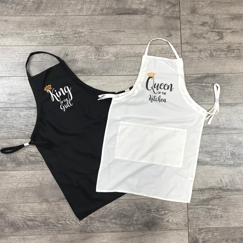 Фартук King Queen Настраиваемый Домашний Декор Подарок На Годовщину День Матери