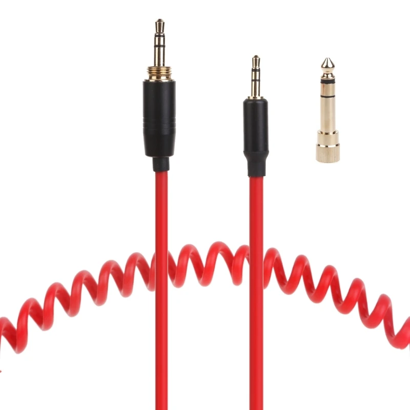 

Качественный пружинный провод для наушников QC35 QC45, кабель для наушников с адаптером 6,35 мм