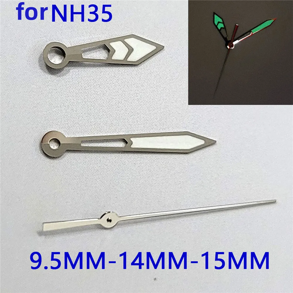 

For NH35 Hands Watch Pointers Green Luminous Hands for NH35/NH36/4R36 Automatic Movements Watch Parts Accessories