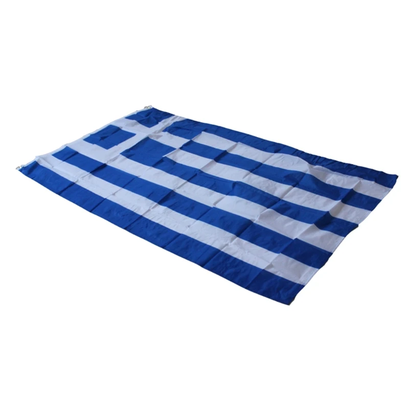 

3x5 Foot Greece Flag Vivid Color Fade Proof Canvas Header Greek National Flags Polyester for Parade for Banner Home Decoration