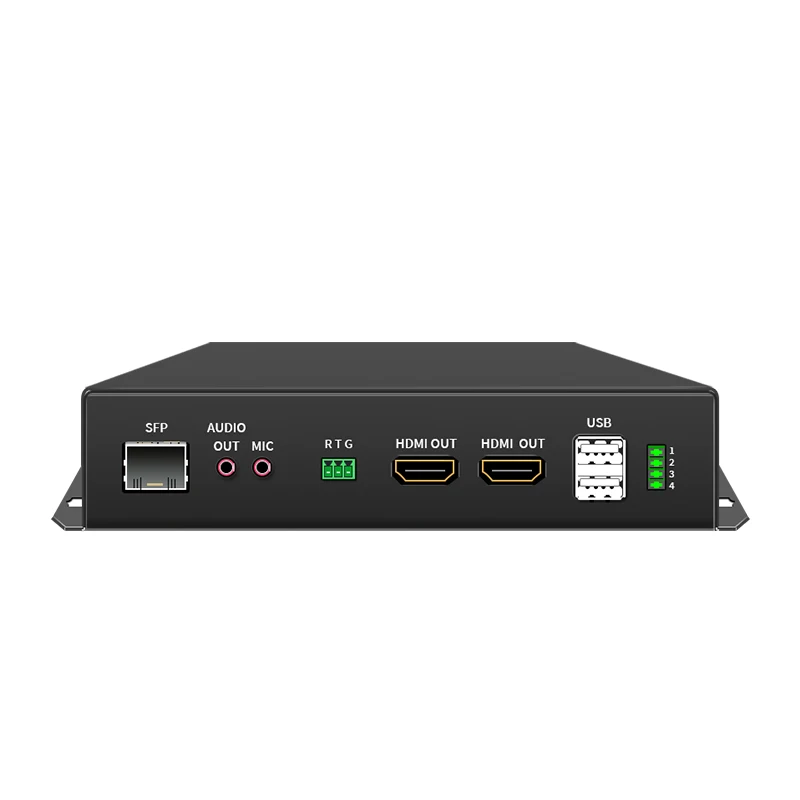 Фото Комплект для передачи видео 4K60 по оптоволокну: KVM-удлинитель USB, поддержка аудио, ИК-канала и RS232 №4