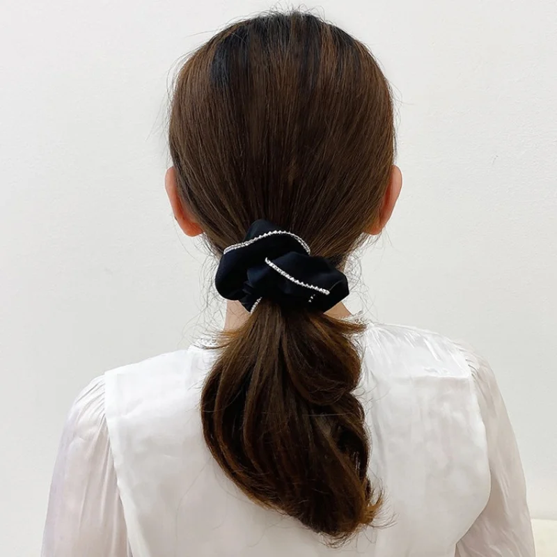 Южная Корея Dongdaemun новинка модная Женская атласная французская резинка для волос