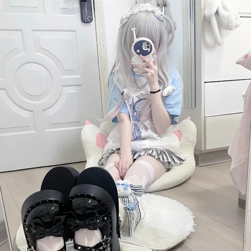 Футболки для девочек популярная Милая летняя футболка в японском стиле