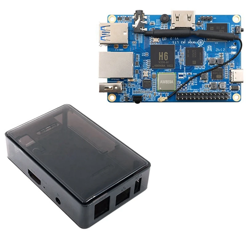 Orange Pi3 LTS EMMC Development Board Allwinner H6 Chip Embedded Development Board 2G+8G With Transparent Protective Box