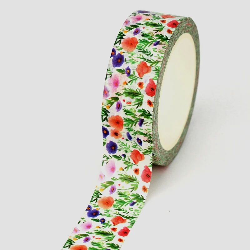 

GREATHOPE WASHI TAPE Акварельные цветочные листья