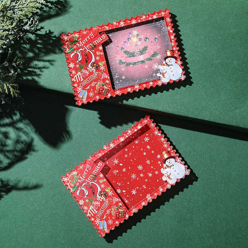 

Фоторамка Polaroid со вставкой, карточка, Рождественская наклейка на холодильник, магнит, персонализированное креативное магнитное украшение для фотобумаги