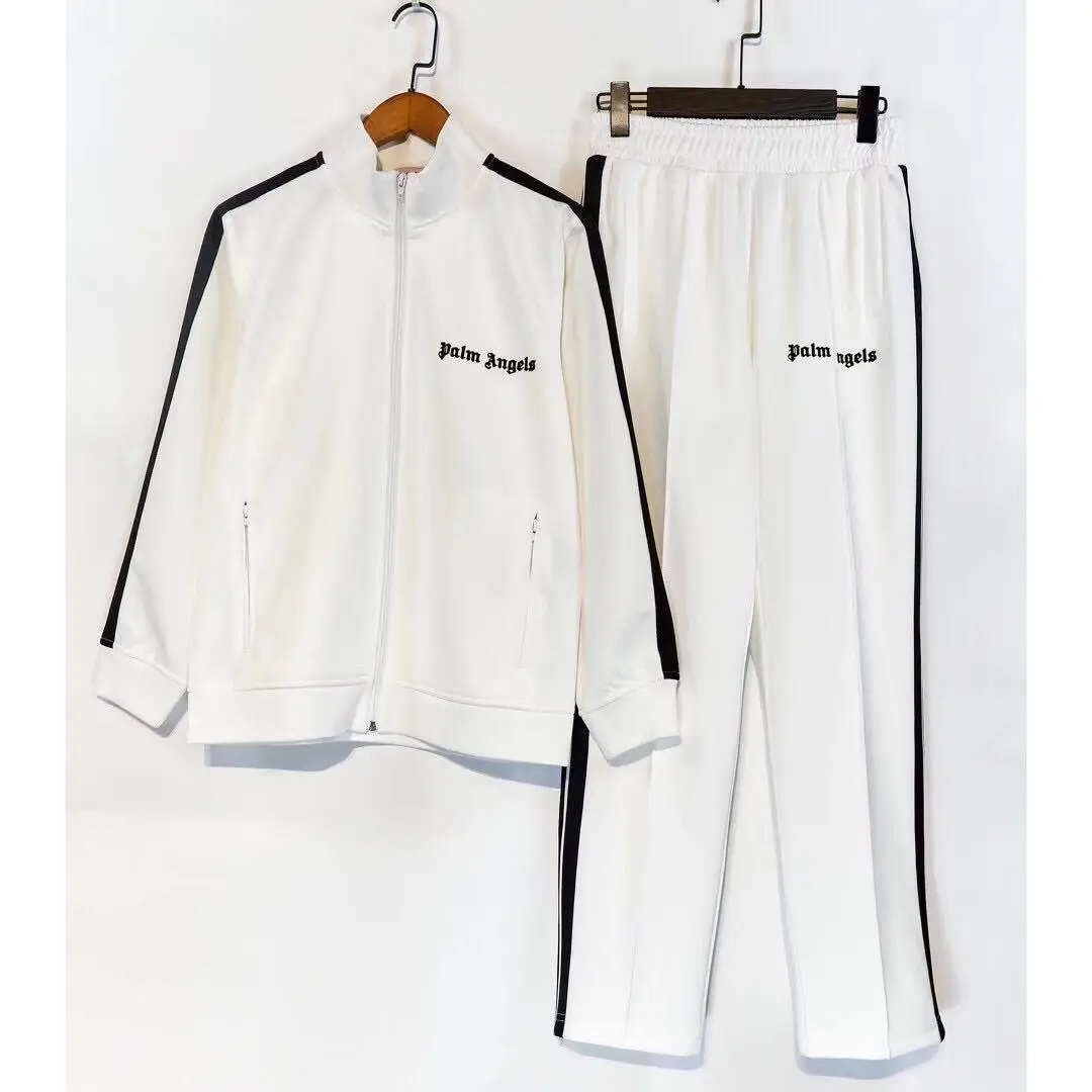 

Palm angels 22SS letters Logo Popular fashion personality all-match simple striped running casual Men's women's Sports suits