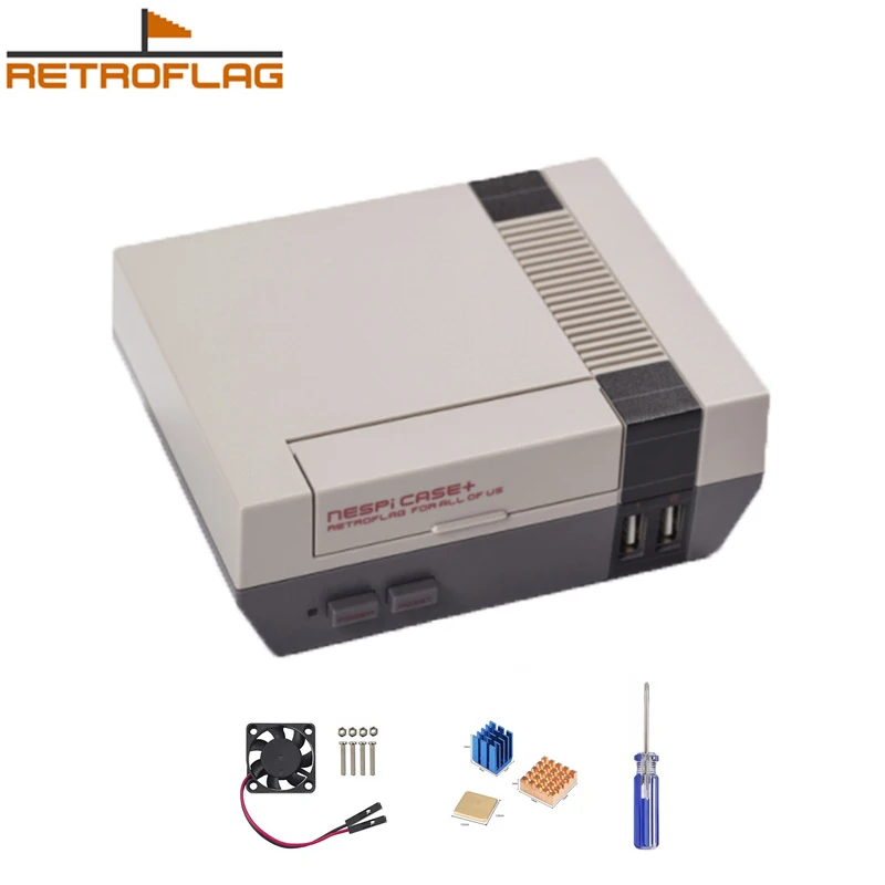 

Для Raspberry Pi 3 B + (B Plus) 2 Retroflag NESPi чехол PLUS функциональные кнопки питания и сброса