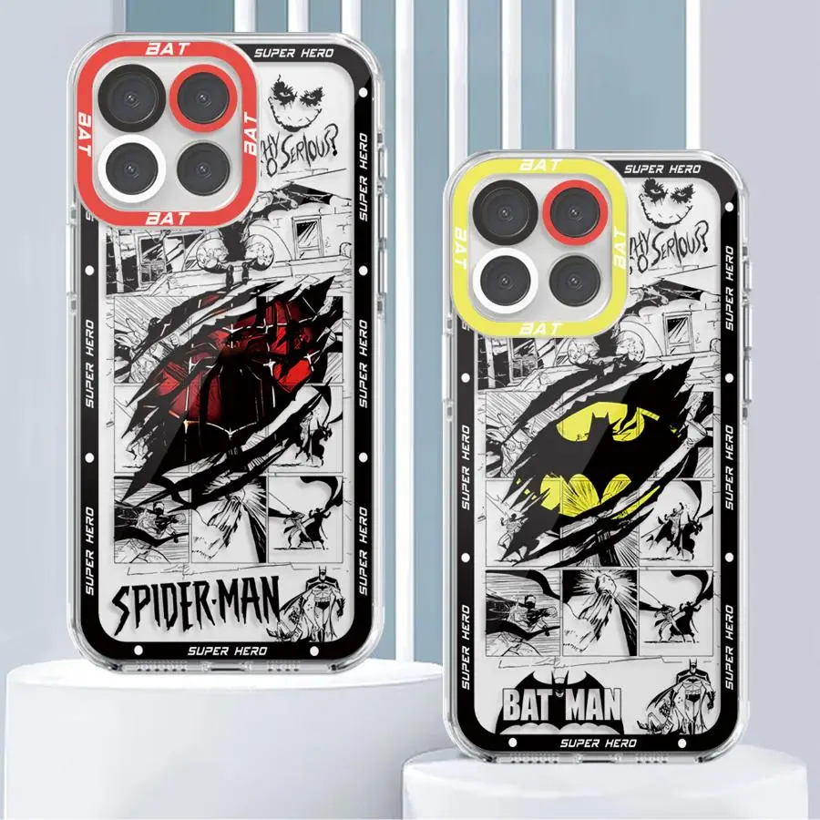 Чехол с логотипом Bat Spiderman для Honor X8a X8 X9b 5G 90 Lite X8b X9a X7b прозрачный мягкий чехол