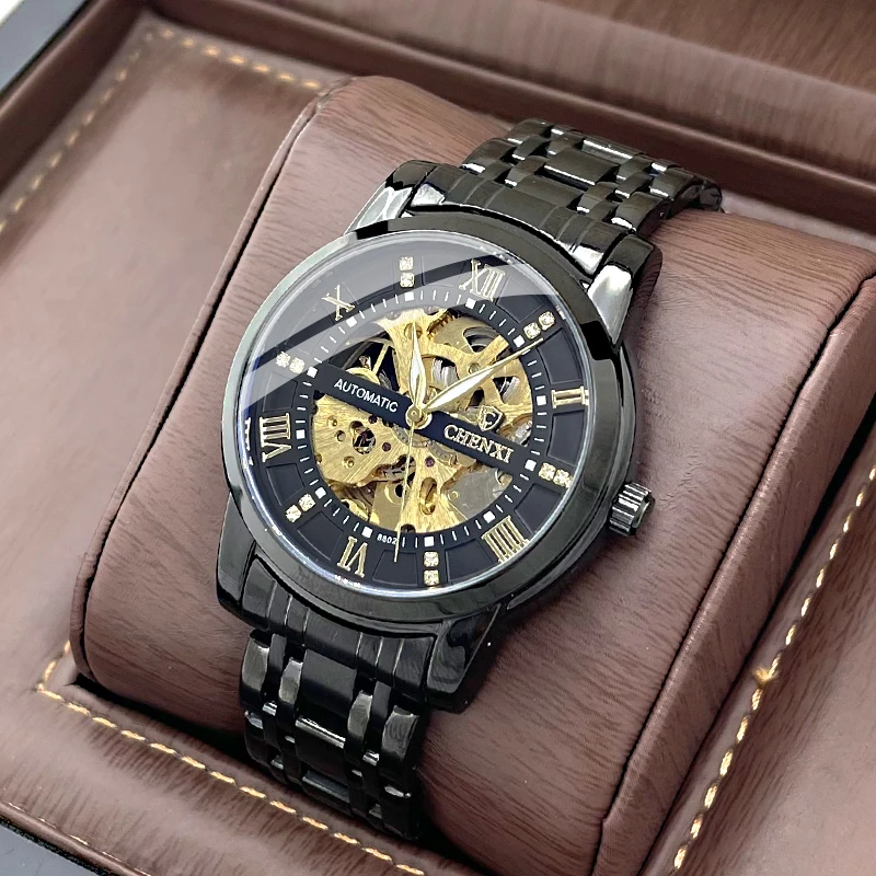 

Мужские деловые часы, мужские светящиеся водонепроницаемые механические мужские часы с ремешком из нержавеющей стали