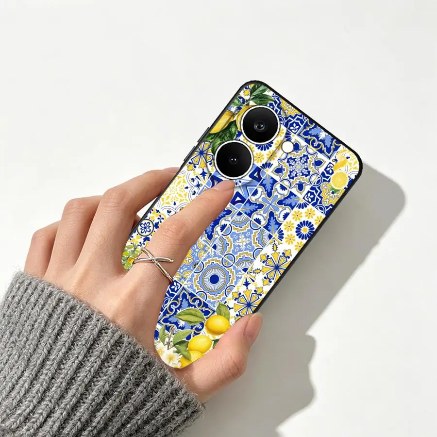 Фото Чехол для телефона Xiaomi Poco F8 C71 C75 X3 X4 X5 X7 F1 M5 M3 M4 M7 C61 C50 F3 C85 с узором «Средиземноморский лимон» №3