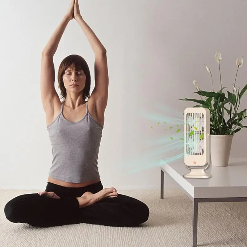 Охладитель Настольный вентилятор Перезаряжаемый через USB двухлопастной