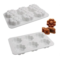 6 holes mooncake molds silicone soap mold cake moulds chinese traditional pastry pan mid autumn festival dessert baking tools
