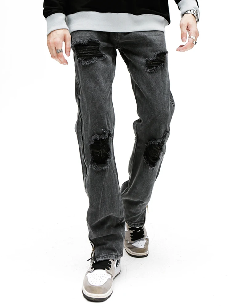 Men's Jeans Black Polarit Naoki Pants New Fashion Black Youth Street Pants Trends Loose Naoki Pants Casual Pants Street Clothing