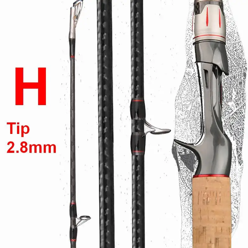 ZZ26 Snakehead Tip Dia. 2.8mm H 2.1m 2.28m 2.4m X Wrapped Powerful Lure Spinning Fishing Rod Hi-Carbon 7000g No Reel