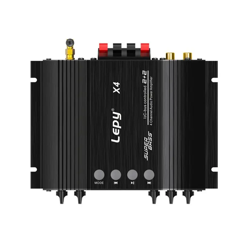 Фото LEPY X4 HIFI 4-канальный усилитель мощности Bluetooth 5.0, оптический и коаксиальный входы, аудиоусилитель 2.1, вилка стандарта США №1