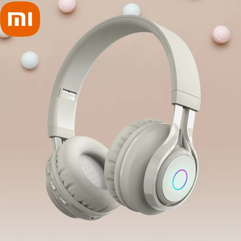 

XIAOMI Bluetooth Headphone Over Ear Kids Wireless Earphones Cute Glow Learning Gamer Children Girls Headset