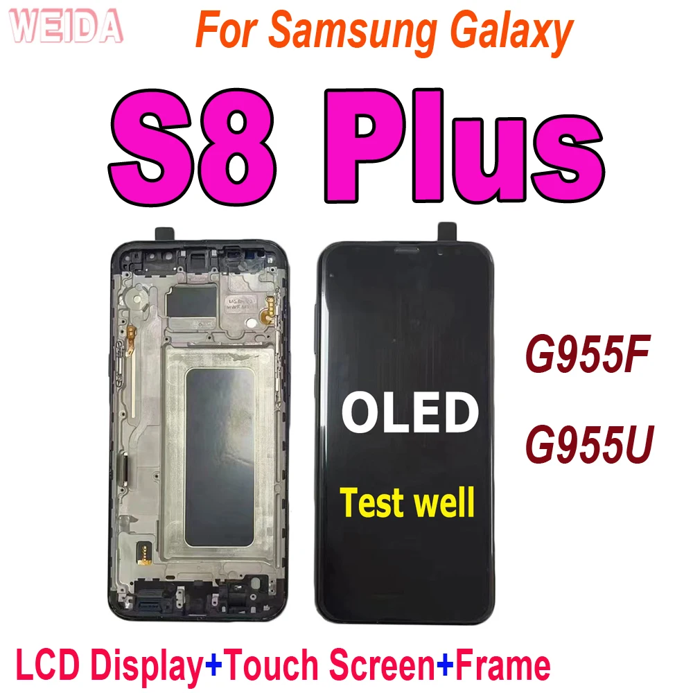 New OLED Display with frame For SAMSUNG Galaxy S10 G973 S10 Plus G975 LCD for Samsung s8 plus G955 Touch Screen Repair parts