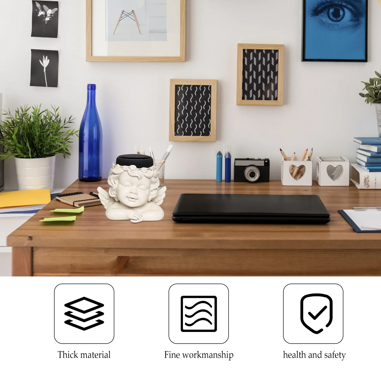 1Pc Durable Elegant Creative Speaker Frame Angel Speaker Stand for Adornment Home