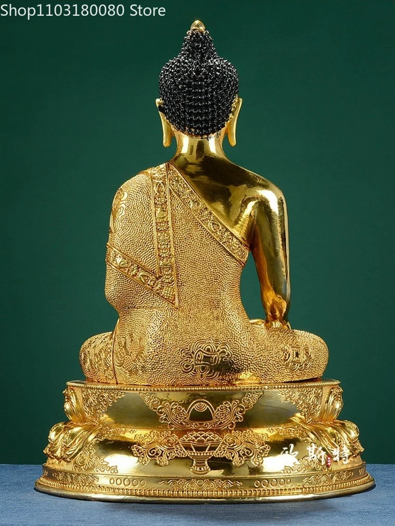 42 см медная латунная позолоченная фотография Тибетский буддизм Будда Aksobhya