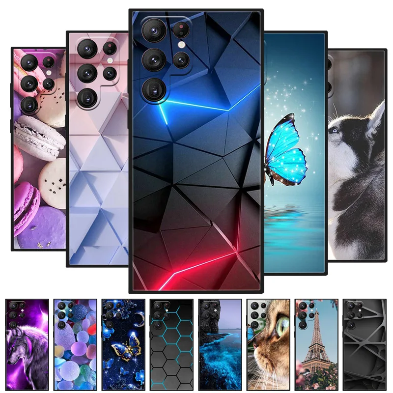 

Case For Samsung S22 Ultra 5G Case Soft Edge Shockproof Phone Back Cover For Samsung Galaxy S22 Ultra Phone Case S22Ultra Cover