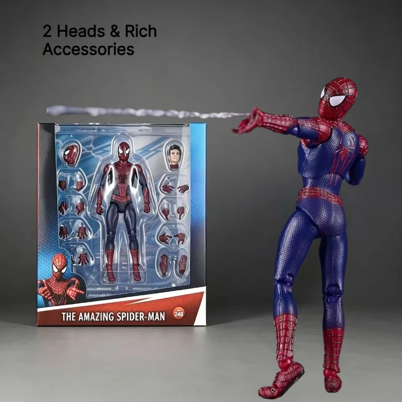 Фото В наличии Новая фигурка Mafex 248 «Удивительный Человек-паук 2» Эндрю Гарфилд, аниме-фигурка, модель KO, детские игрушки, подарки на день рождения. №1