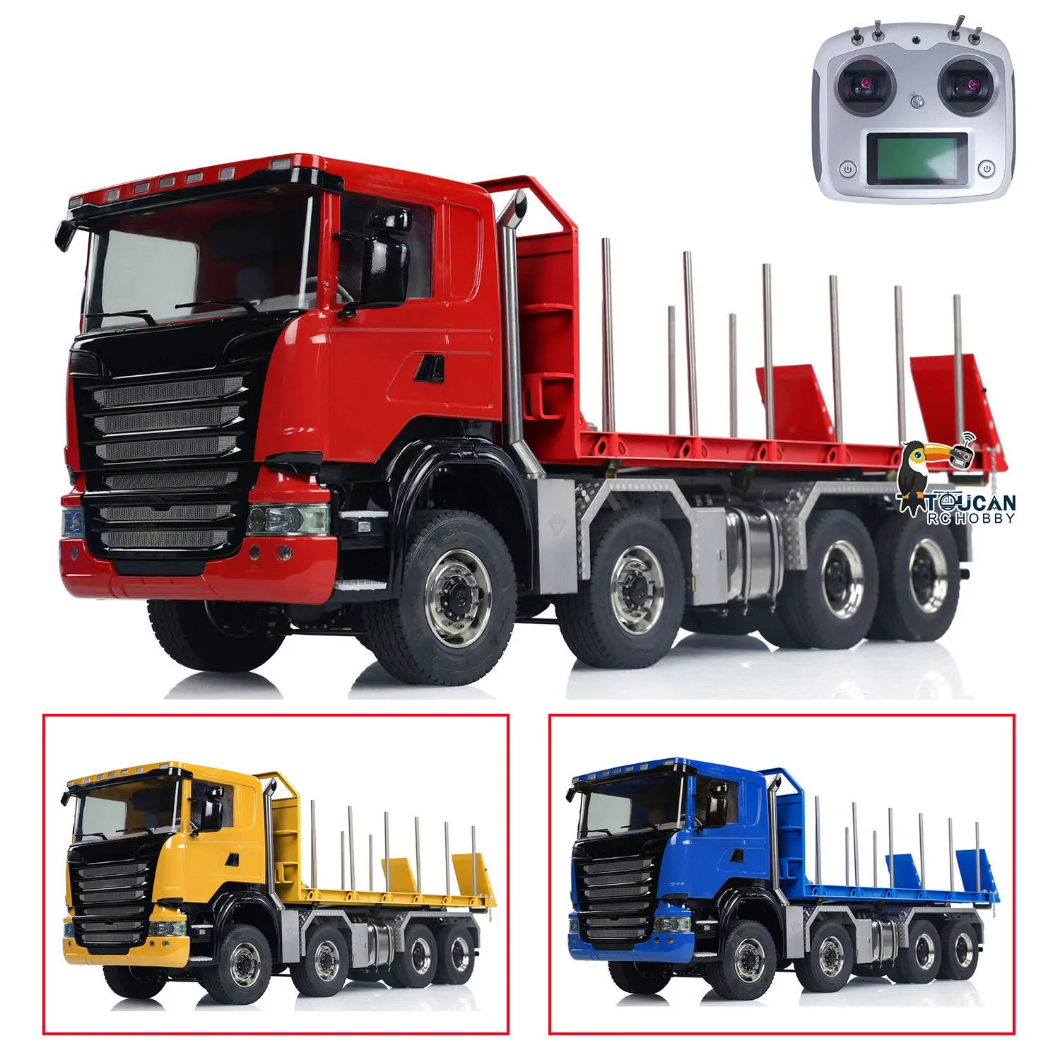8x8 1/14 RC гидравлический металлический самосвал 3-скоростной с коробкой передач